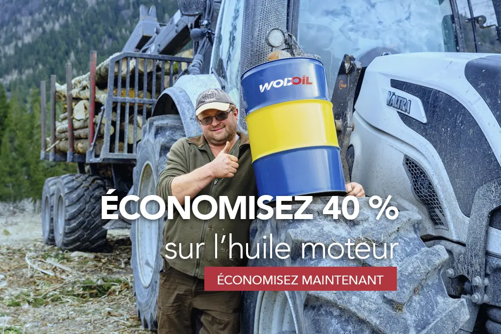 Économisez 40 % sur l'huile moteur